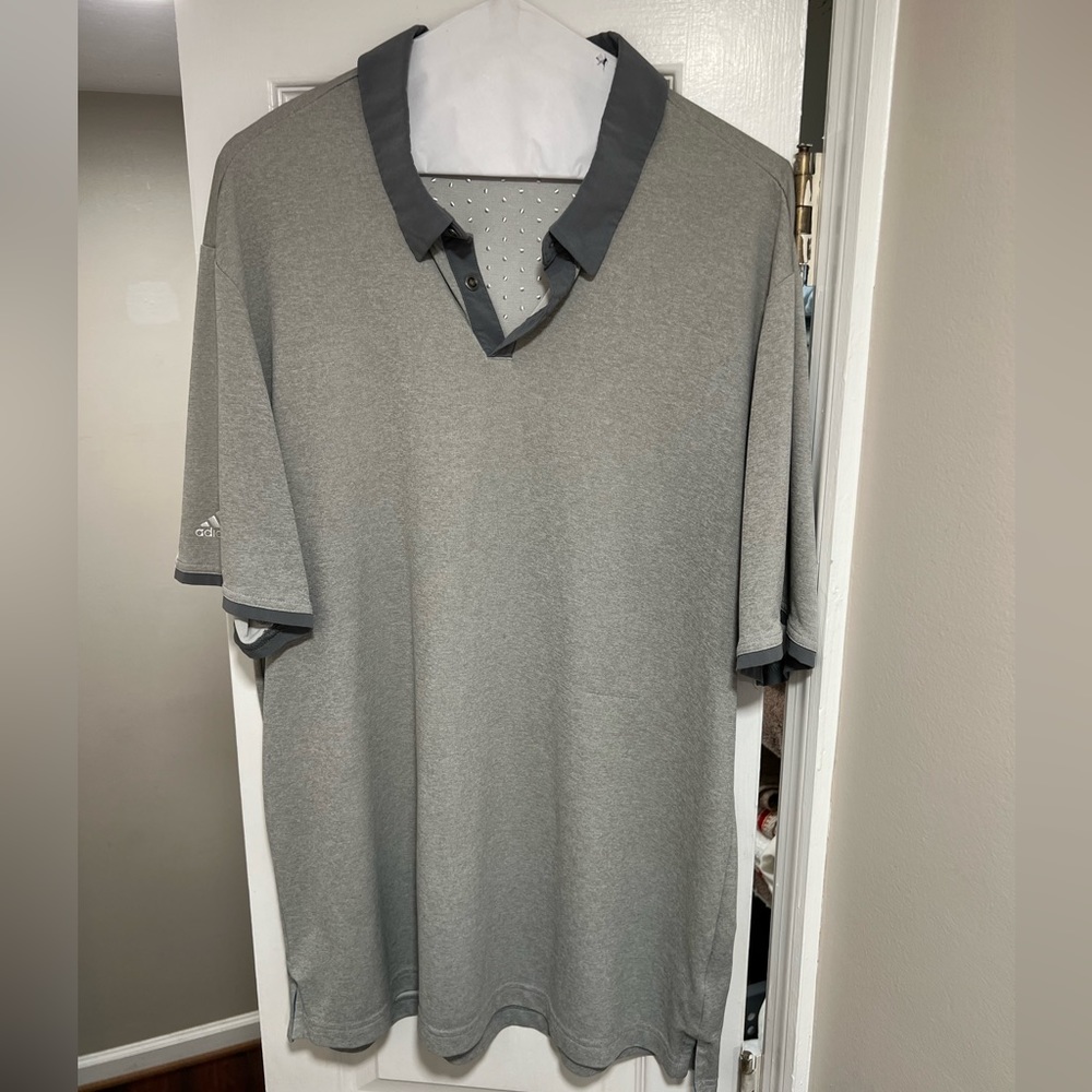 Adidas Climachill Golf Polo Gray Dri-Fit XL